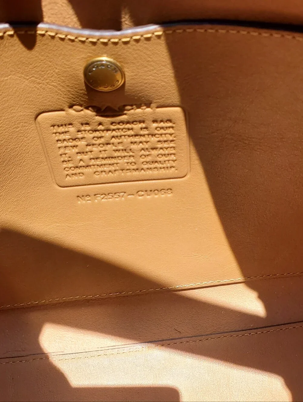 Coach Brooklyn 28 in Honey Brown - Picture 8 of 10